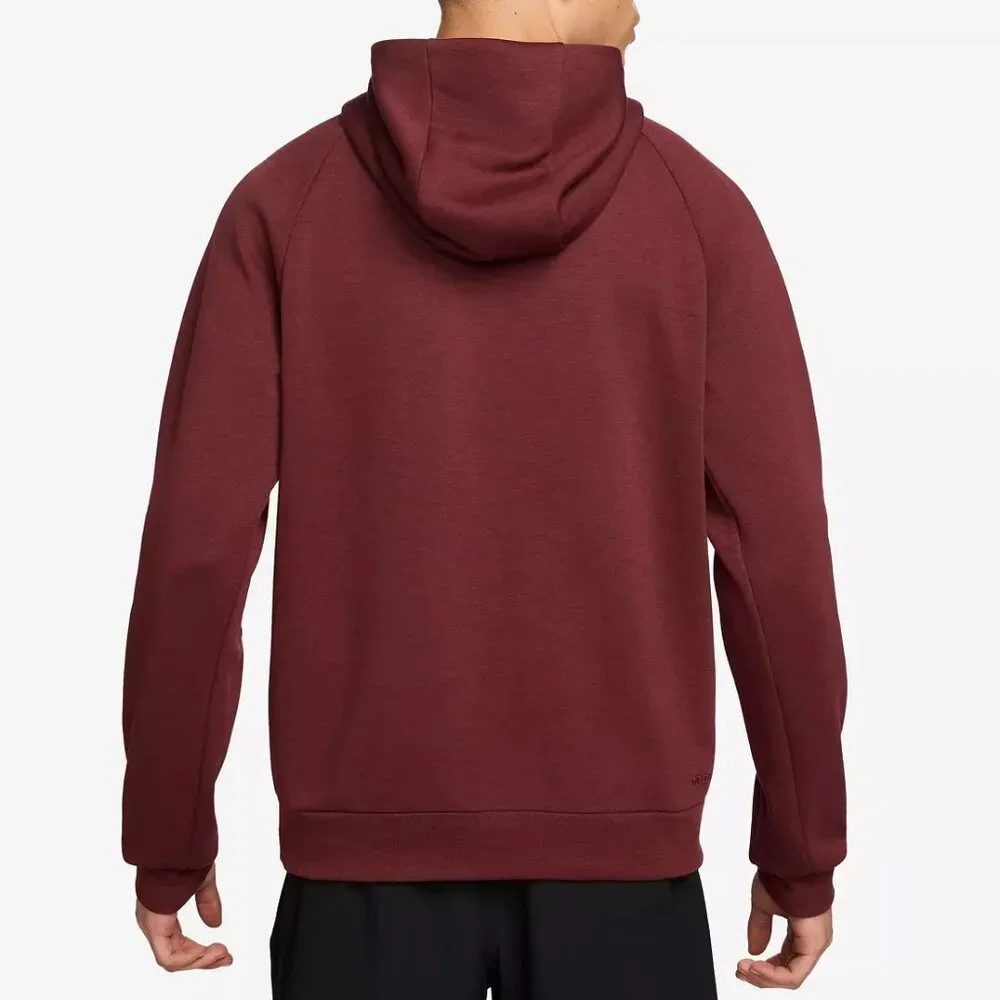 NWT Mens Nike Size S DriFIT Dark Team Red Primary Fleece Trainin Pullover Hoodie
